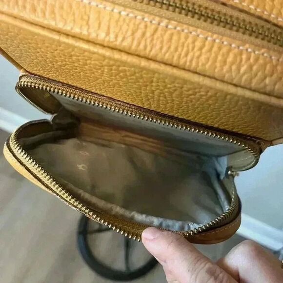 Vintage pebbled leather crossbody bag yurie Nitani classic style - Picture 7 of 10